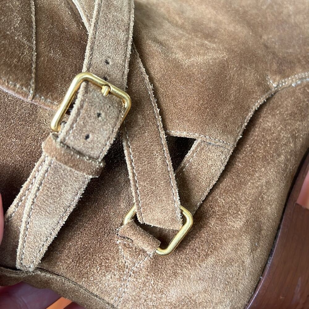 Saint Laurent Paris Blake Jodhpur brown suede ankle boho western cowgirl Boots - Picture 6 of 14